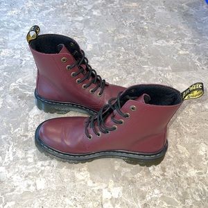 Gorgeous maroon Dr. Marten LUANA air cushion sole boots!